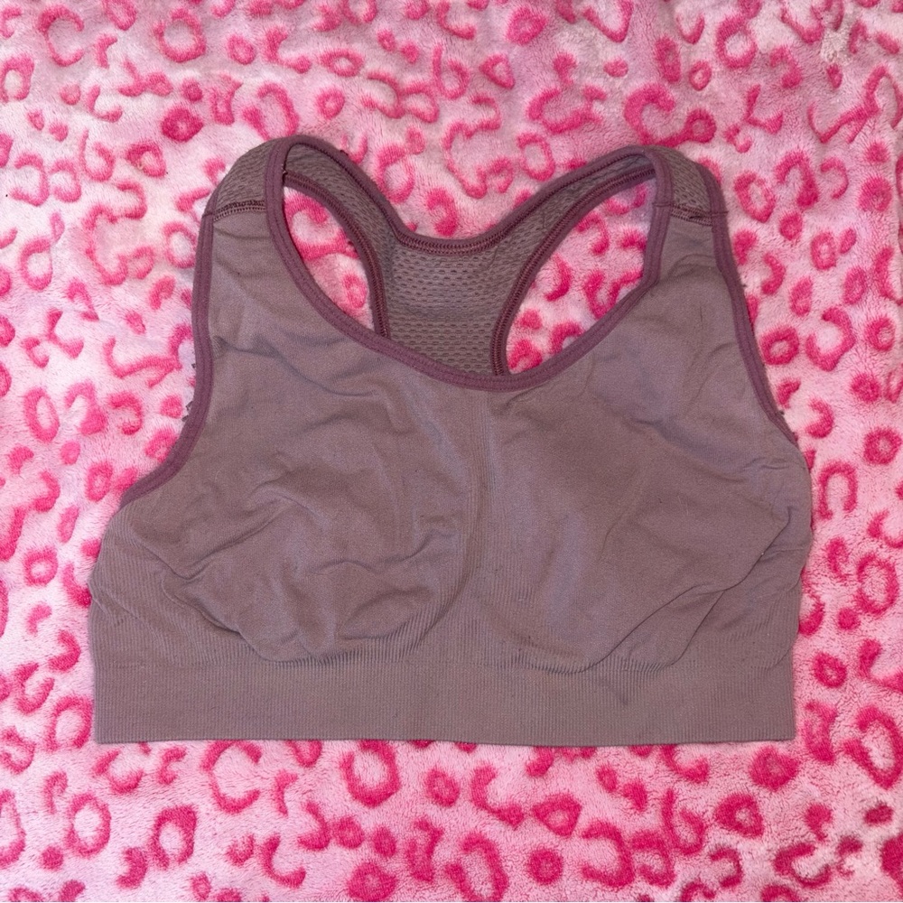 Old Navy Mauve Seamless Racerback Sports Bra